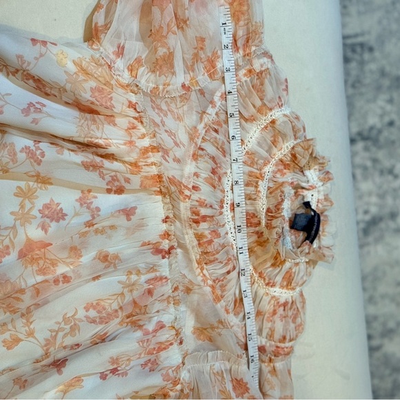 Afternoon Tea Peach Bloom Top — High Neck Ruffle Romance - Picture 9 of 11